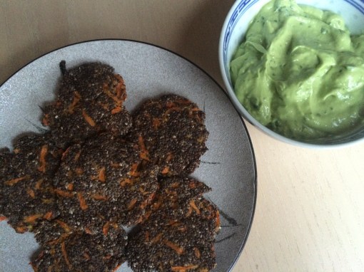 Chia and Carrot Crackers